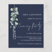 Eukalyptus Wedding Abend Party Navy Blue (Vorderseite)