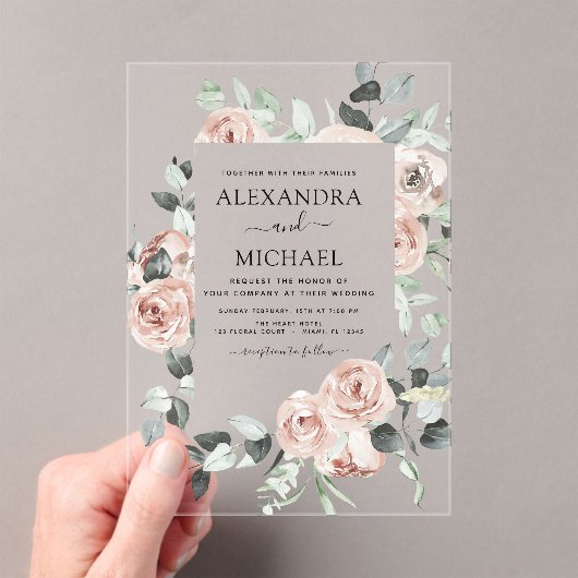 Eukalyptus Wedding Acryleinladungen (Insitu (Handheld))