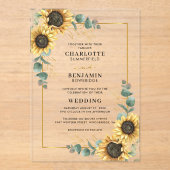 Eukalyptus Wedding Acryleinladungen (Vorderseite)