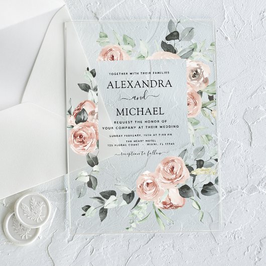 Eukalyptus Wedding Acryleinladungen