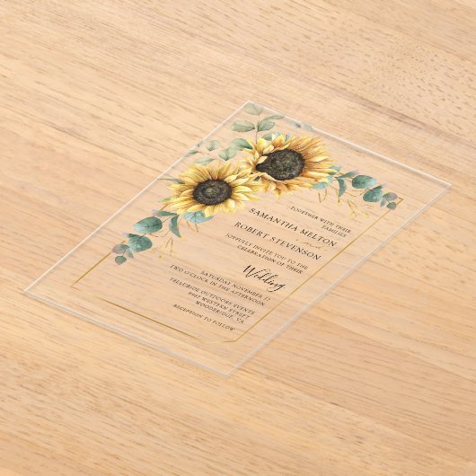 Eukalyptus Wedding Acryleinladungen (Ablage )