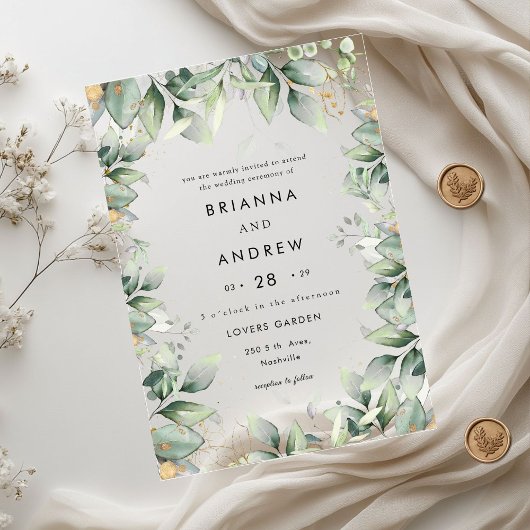 Eukalyptus Wedding Acrylic Acryleinladungen