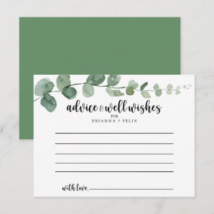 Eukalyptus Wedding Advice Card Postkarte