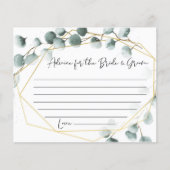 Eukalyptus Wedding Advice Cards Flyer (Vorne)