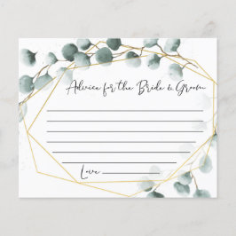 Eukalyptus Wedding Advice Cards Flyer