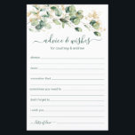 Eukalyptus Wedding Advice und Wünsche<br><div class="desc">Diese schönen, botanischen, handgeschriebenen Skripte Advice & Wishings Blätter mit Aquarell Eukalyptus mit Goldverzierungen an der Spitze sind perfekt für Brautparty-, Probe- oder Hochzeitsgäste. Die Menschen werden die Liebe haben, die Anweisungen zu bekommen - sie machen es so einfach, liebende Ratschläge und gute Wünsche verlassen. Sie werden noch auf Jahre...</div>