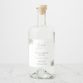 Eukalyptus Wedding Alkoholflaschenetikett (Vorderseite)