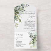 Eukalyptus Wedding All in One All In One Einladung (Innen Boden)