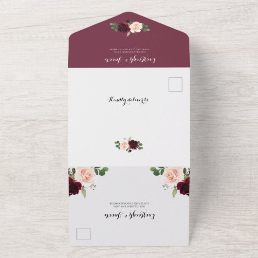 Eukalyptus Wedding All In One Einladung (Außenbereich)