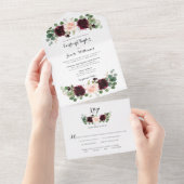 Eukalyptus Wedding All In One Einladung (Abreißen)