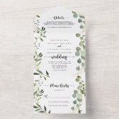 Eukalyptus Wedding All In One Einladung (Innen Boden)