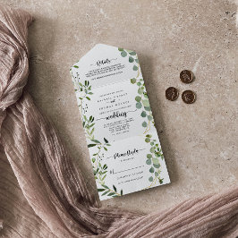 Eukalyptus Wedding All In One Einladung