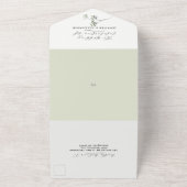 Eukalyptus Wedding All In One Einladung (Außenbereich)