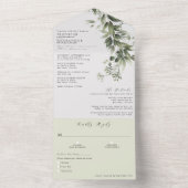 Eukalyptus Wedding All In One Einladung (Innen)