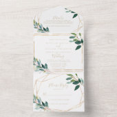 Eukalyptus Wedding All In One Einladung (Innen Boden)