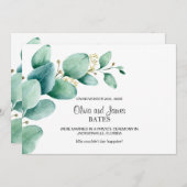 Eukalyptus Wedding Ankündigung (Vorne/Hinten)