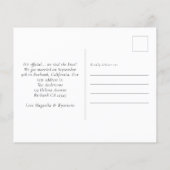 Eukalyptus Wedding Ankündigung Postcard (Rückseite)