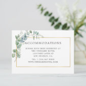 Eukalyptus Wedding Begleitkarte (Stehend Vorderseite)