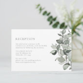 Eukalyptus Wedding Begleitkarte (Stehend Vorderseite)