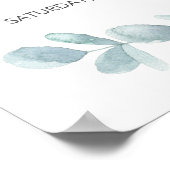 Eukalyptus Wedding-Begrüßungszeichen Poster (Ecke)