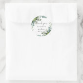 Eukalyptus Wedding - Blätter für Aquarellpflanzen Runder Aufkleber (Tasche)