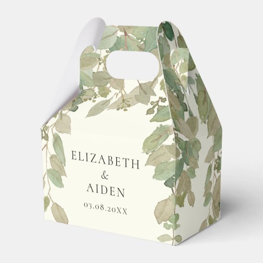 Eukalyptus Wedding Box Geschenkschachtel (Vorderseite)