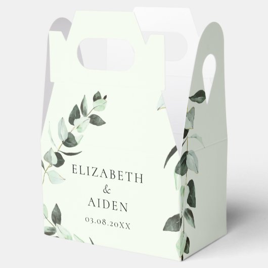 Eukalyptus Wedding Box Geschenkschachtel (Geöffnet)