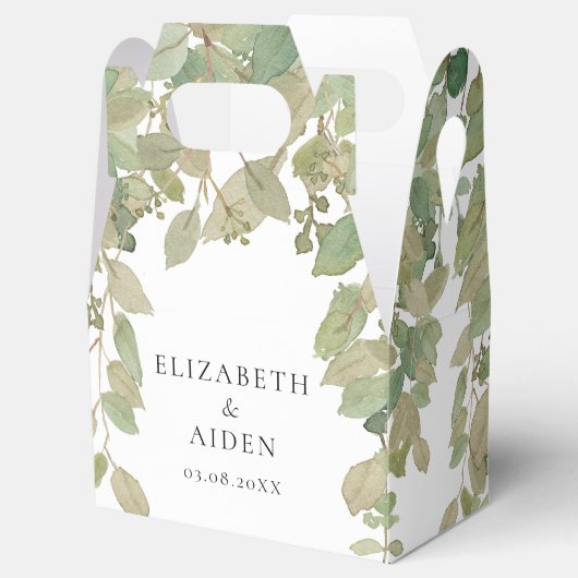 Eukalyptus Wedding Box Geschenkschachtel (Geöffnet)