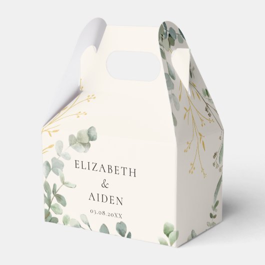 Eukalyptus Wedding Box Geschenkschachtel (Vorderseite)