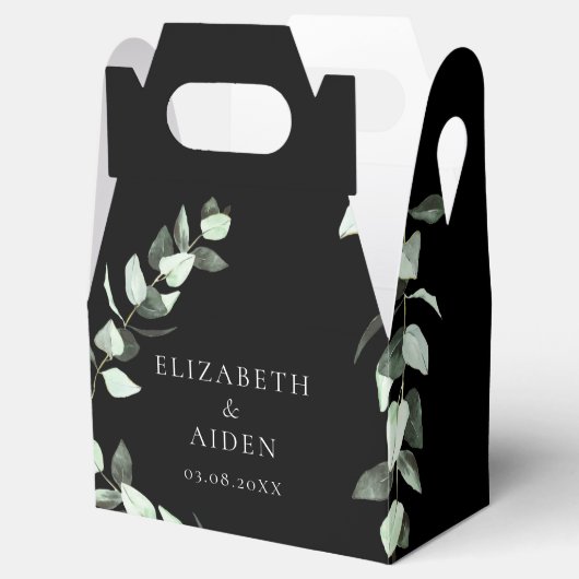 Eukalyptus Wedding Box Geschenkschachtel (Geöffnet)