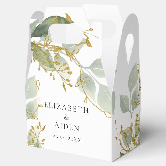 Eukalyptus Wedding Box Geschenkschachtel (Geöffnet)