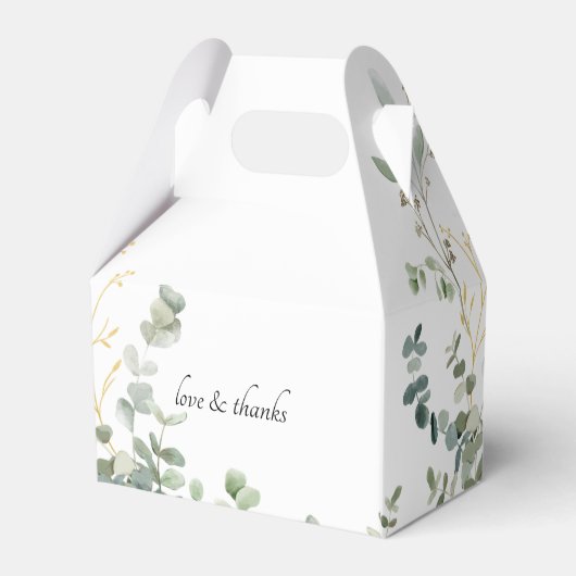 Eukalyptus Wedding Box Geschenkschachtel (Rückseite)