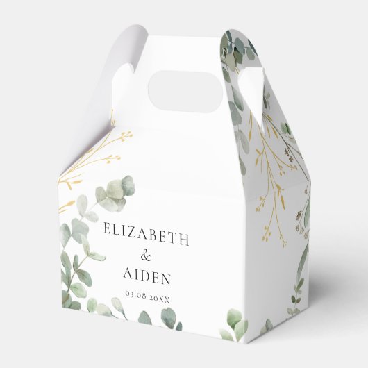 Eukalyptus Wedding Box Geschenkschachtel (Vorderseite)