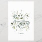 Eukalyptus Wedding Brautparty wo sie waren Flyer (Hinten)