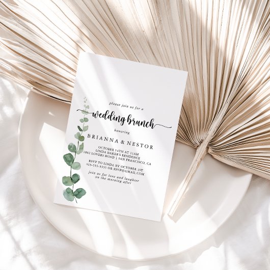 Eukalyptus Wedding Brunch Einladung