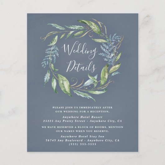 Eukalyptus Wedding Cards (Vorderseite)