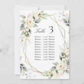 Eukalyptus Wedding Chart Card Card Einladung (Vorderseite)