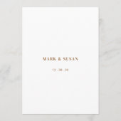 Eukalyptus Wedding Chart Card Karte (Rückseite)