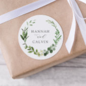 Eukalyptus Wedding Classic Round Sticker