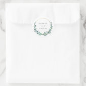 Eukalyptus Wedding Classic Round Sticker (Tasche)