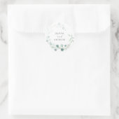Eukalyptus Wedding Classic Round Sticker (Tasche)