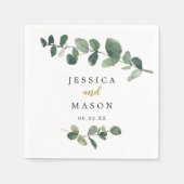 Eukalyptus Wedding Cocktail Napkin Serviette (Vorderseite)