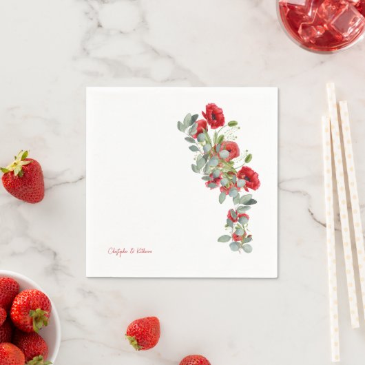 Eukalyptus Wedding Cocktail Serviette (Beispiel)