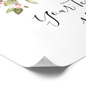 Eukalyptus Wedding Custom Sign Poster (Ecke)