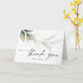 Eukalyptus Wedding Dankeschön Kartenvorlage Karte (Gelbe Blume)