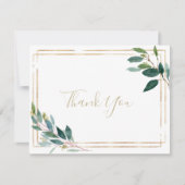 Eukalyptus Wedding Dankeskarte (Vorderseite)