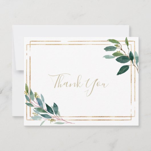 Eukalyptus Wedding Dankeskarte (Vorderseite)