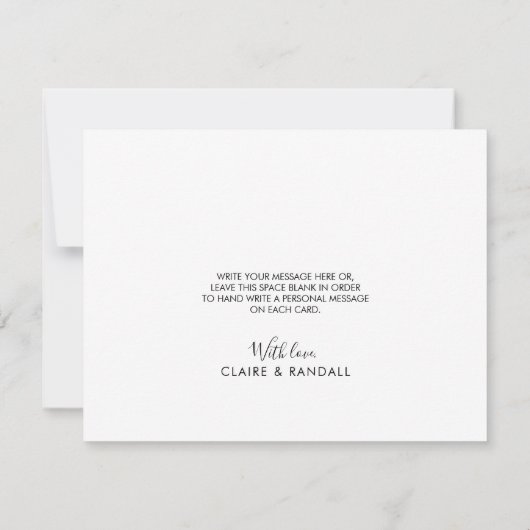 Eukalyptus Wedding Dankeskarte (Rückseite)