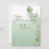 Eukalyptus Wedding Dankeskarte (Vorderseite)