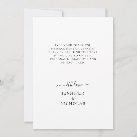 Eukalyptus Wedding Dankeskarte (Rückseite)